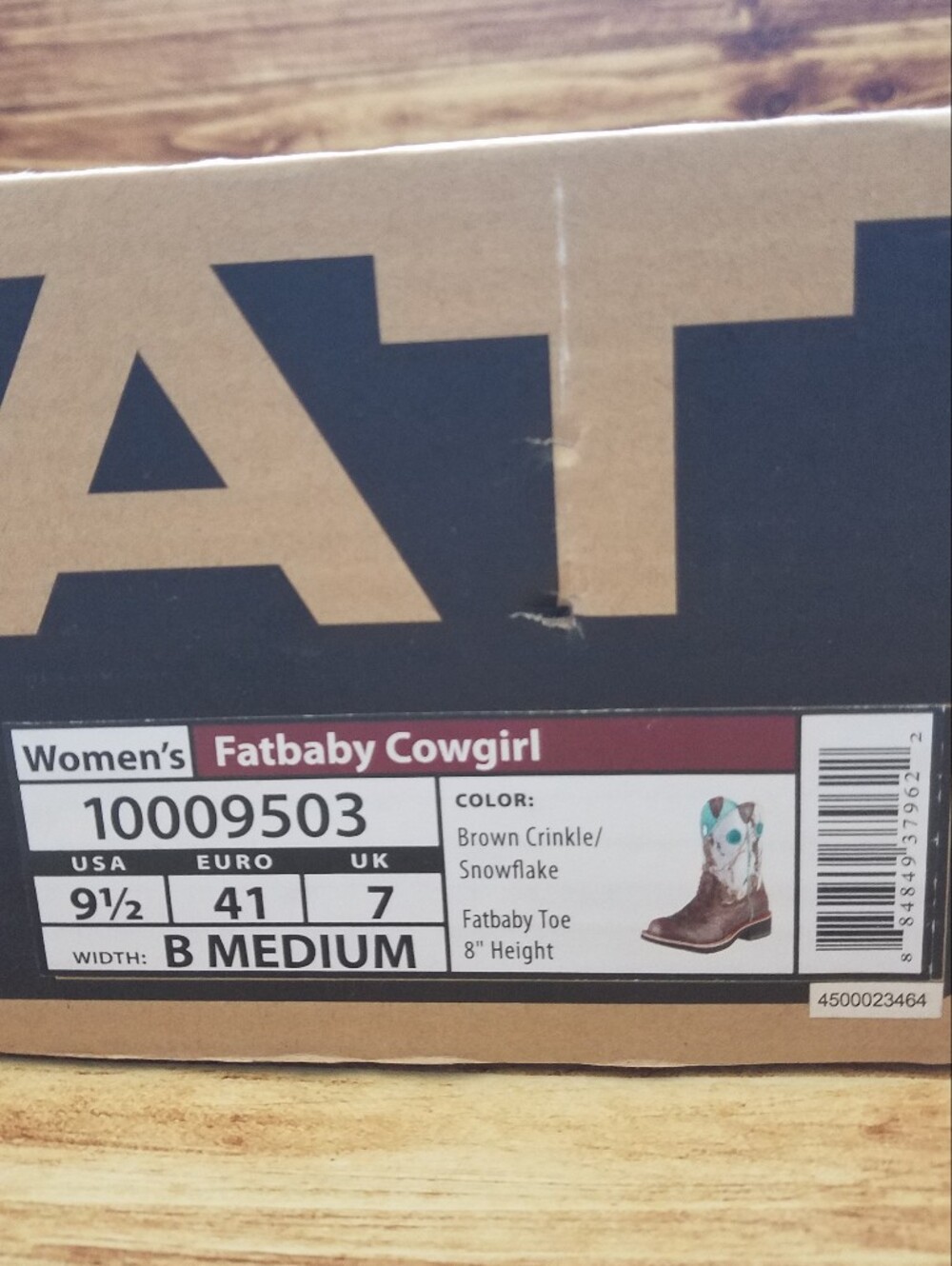 Ariat Fatbaby Camo Western Boots Brown Teal Leather Cowgirl 9.5 B 10009503 Boxed - Picture 3 of 16